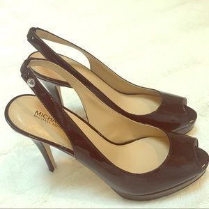 Michael Kors Black Slingback Heels